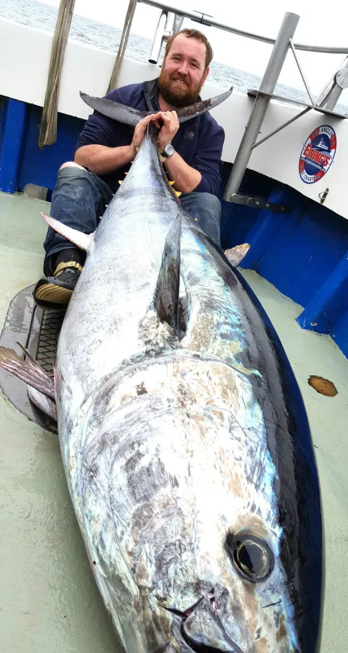 Daryl holding Bluefin Tuna